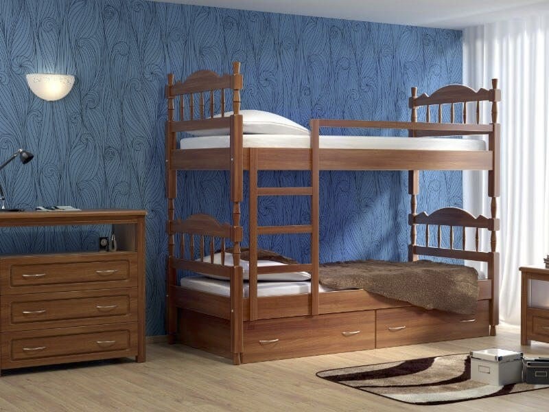 Защита на двухъярусную кровать от падения ребенка