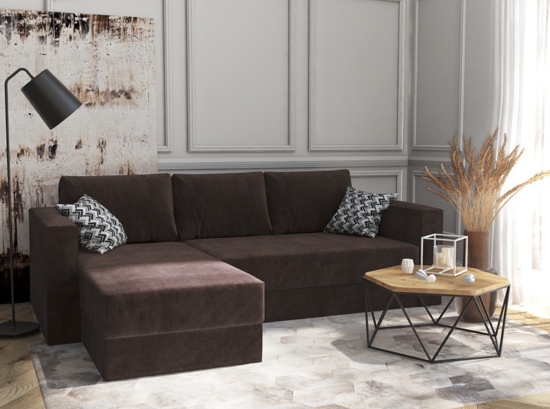 Угловой диван из экокожи Sontelle Алари 12 (левый) со скидкой в Чехове —купить диван: низкие цены, доставка товаров, отзывы