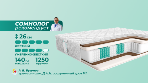 Матрас Ортопрайм Премиум Плюс 26 S1000