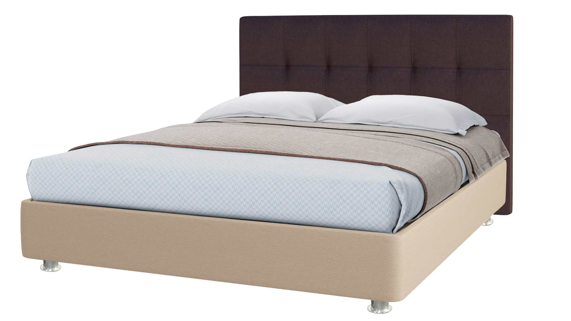 Кровать с мягким изголовьем 160х200 недорого с матрасом